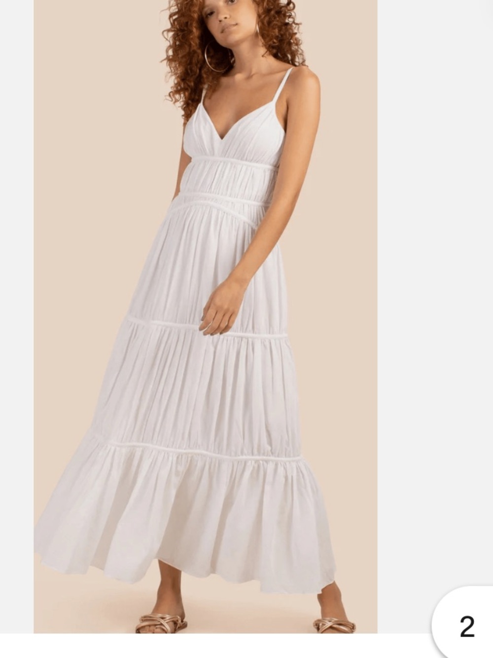 NWT Trina Turk GEMMA DRESS White Tiered Maxi Sun Dress 16